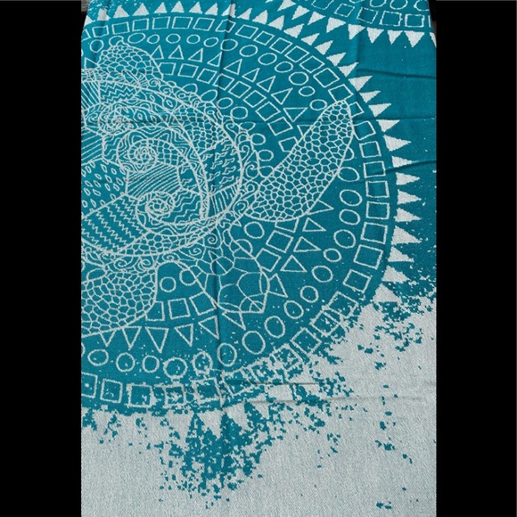 Turkish Cotton throw| Abstract pattern| Heavyweight Oversized Cotton Throw - Picture 6 of 6